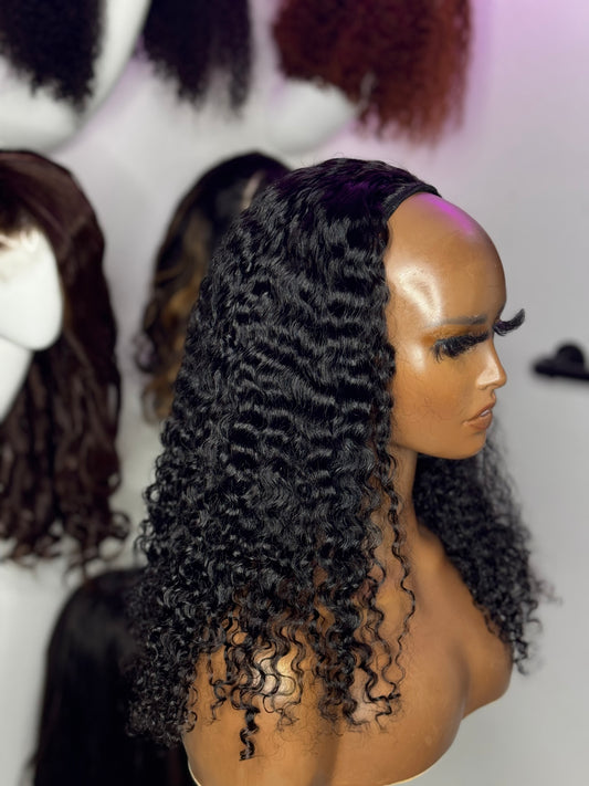 18” Spanish Curly Half Wig